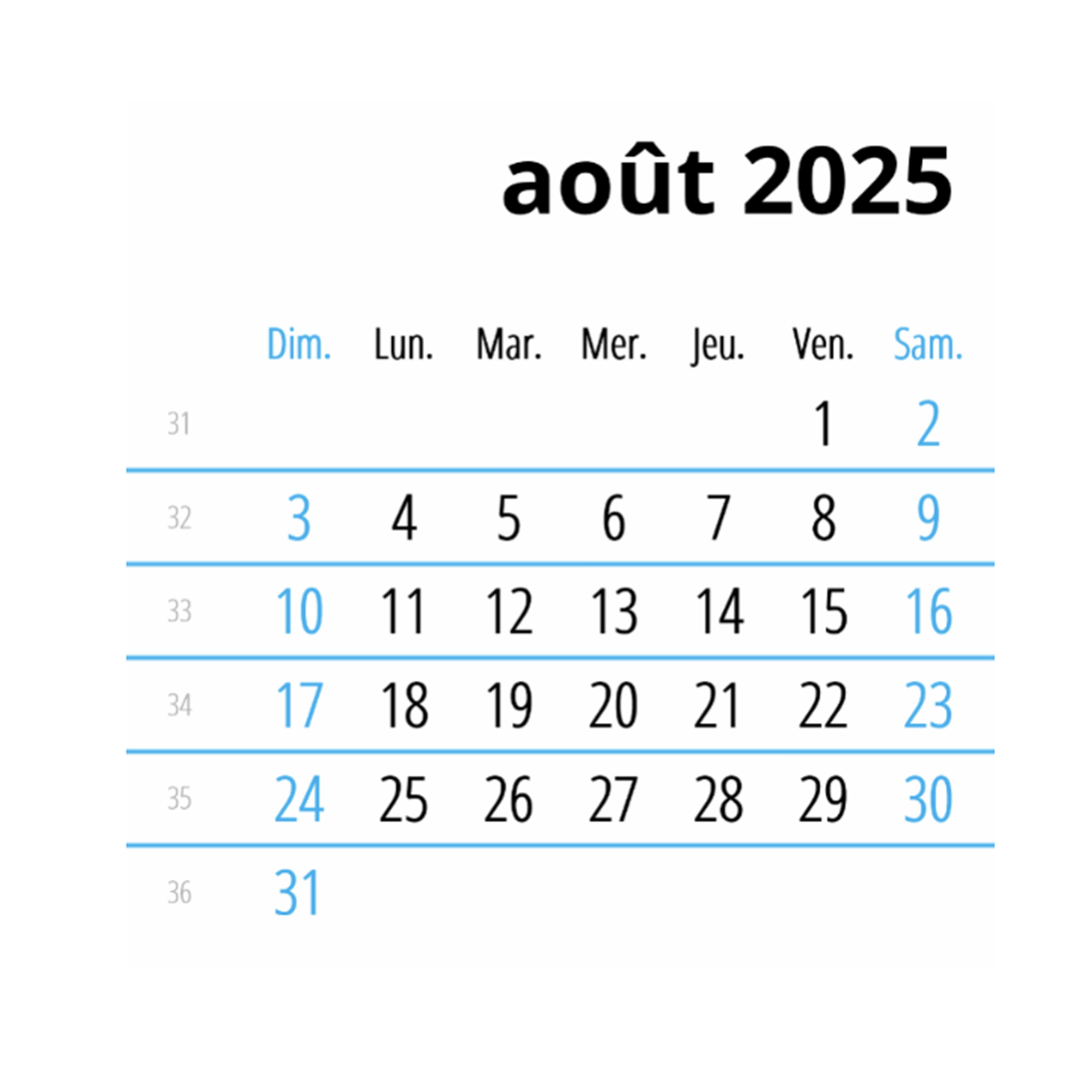 Image montrant notre calendrier de bureau 4,5x10 po