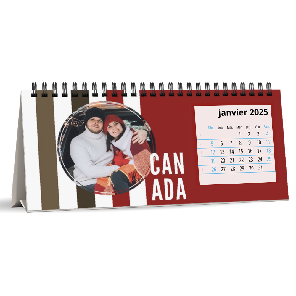 Image montrant notre calendrier de bureau 4,5x10 po